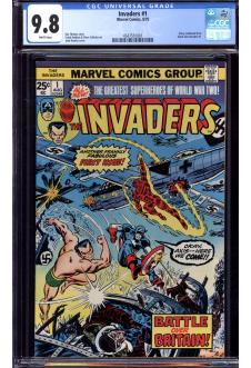INVADERS #1 CGC 9.8 WHITE PAGES front cover