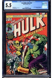 INCREDIBLE HULK #181 CGC 5.5 OW/WH PAGES front cover