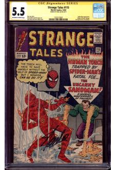STRANGE TALES #115 CGC 5.5 OW/WH PAGES front cover