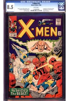 X-MEN #15 CGC 8.5 WHITE PAGES front cover