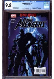 DARK AVENGERS #1 CGC 9.8 WHITE PAGES front cover