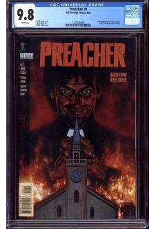 PREACHER #1 CGC 9.8 WHITE PAGES front cover