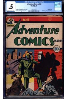 ADVENTURE COMICS #60 CGC 0.5 OW/WH PAGES front cover