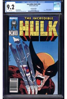 INCREDIBLE HULK #340 CGC 9.2 WHITE PAGES front cover