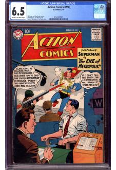 ACTION COMICS #250 CGC 6.5 CR/OW PAGES front cover