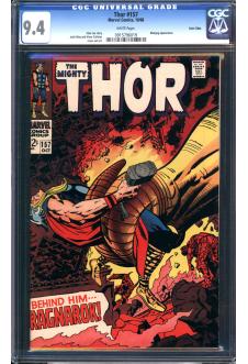 THOR #157 CGC 9.4 WHITE PAGES front cover