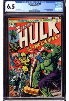 INCREDIBLE HULK #181 CGC 6.5 OW/WH PAGES front cover