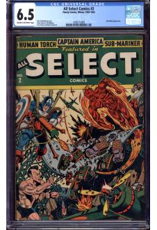 ALL SELECT COMICS #2 CGC 6.5 CR/OW PAGES front cover