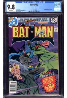 BATMAN #307 CGC 9.8 WHITE PAGES front cover