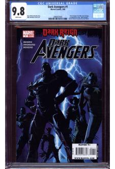 DARK AVENGERS #1 CGC 9.8 WHITE PAGES front cover