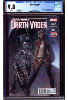 DARTH VADER #3 CGC 9.8 WHITE PAGES front cover