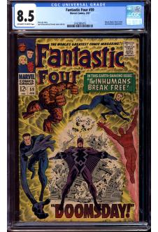 FANTASTIC FOUR #59 CGC 8.5 OW/WH PAGES front cover