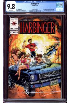 HARBINGER #1 CGC 9.8 WHITE PAGES front cover