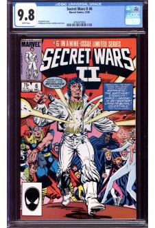 SECRET WARS II #6 CGC 9.8 WHITE PAGES front cover