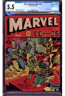 MARVEL MYSTERY COMICS #12 CGC 5.5 OW/WH PAGES front cover