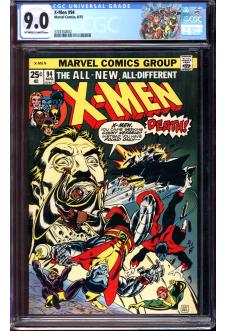 X-MEN #94 CGC 9.0 OW/WH PAGES front cover