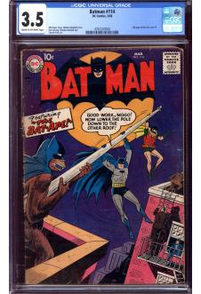 BATMAN #114 CGC 3.5 CR/OW PAGES front cover