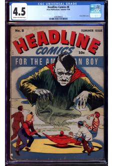 HEADLINE COMICS #8 CGC 4.5 CR/OW PAGES front cover