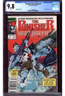 PUNISHER WAR JOURNAL #7 CGC 9.8 WHITE PAGES front cover