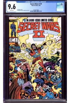 SECRET WARS II #9 CGC 9.6 WHITE PAGES front cover