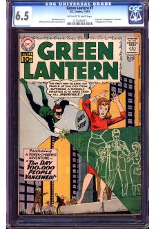 GREEN LANTERN #7 CGC 6.5 OW/WH PAGES front cover