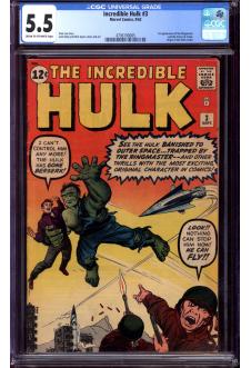 INCREDIBLE HULK #3 CGC 5.5 CR/OW PAGES front cover