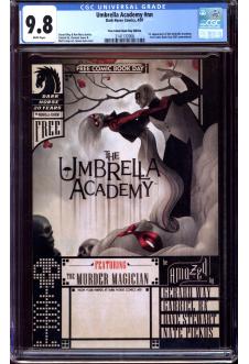 UMBRELLA ACADEMY #NN CGC 9.8 WHITE PAGES front cover