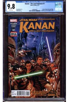 KANAN - THE LAST PADAWAN #1 CGC 9.8 WHITE PAGES front cover