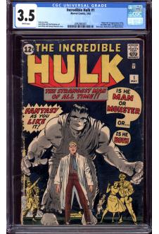INCREDIBLE HULK #1 CGC 3.5 WHITE PAGES front cover