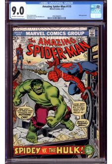AMAZING SPIDER-MAN #119 CGC 9.0 OW/WH PAGES front cover