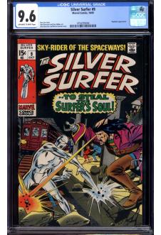 SILVER SURFER #9 CGC 9.6 OW/WH PAGES front cover