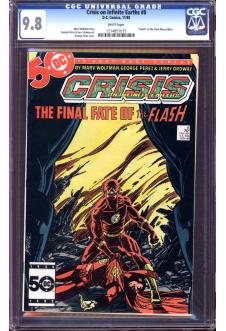 CRISIS ON INFINITE EARTHS #8 CGC 9.8 WHITE PAGES front cover