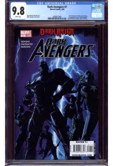 DARK AVENGERS #1 CGC 9.8 WHITE PAGES front cover