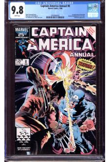 CAPTAIN AMERICA ANNUAL #8 CGC 9.8 WHITE PAGES front cover