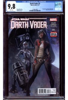 DARTH VADER #3 CGC 9.8 WHITE PAGES front cover