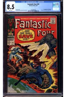 FANTASTIC FOUR #62 CGC 8.5 WHITE PAGES front cover