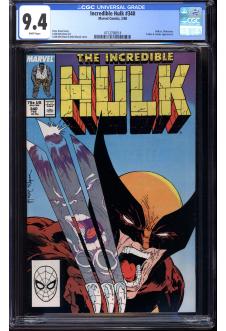 INCREDIBLE HULK #340 CGC 9.4 WHITE PAGES front cover