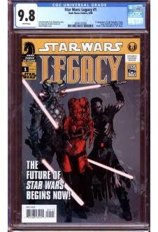 STAR WARS: LEGACY #1 CGC 9.8 WHITE PAGES front cover