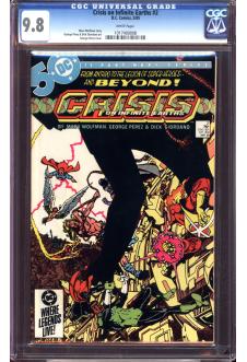 CRISIS ON INFINITE EARTHS #2 CGC 9.8 WHITE PAGES front cover