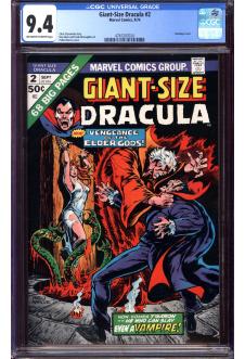 GIANT-SIZE DRACULA #2 CGC 9.4 OW/WH PAGES front cover