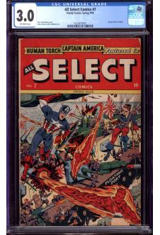ALL SELECT COMICS #7 CGC 3.0 OW PAGES front cover