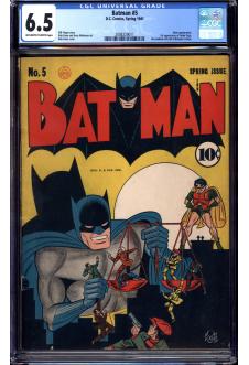 BATMAN #5 CGC 6.5 OW/WH PAGES front cover