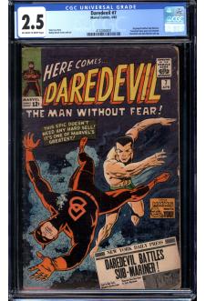 DAREDEVIL #7 CGC 2.5 OW/WH PAGES front cover