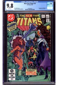 NEW TEEN TITANS #23 CGC 9.8 WHITE PAGES front cover