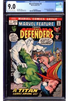 MARVEL FEATURE #3 CGC 9.0 OW/WH PAGES front cover