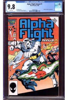 ALPHA FLIGHT ANNUAL #1 CGC 9.8 WHITE PAGES front cover
