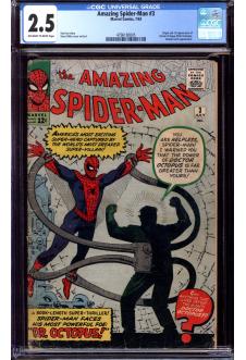 AMAZING SPIDER-MAN #3 CGC 2.5 OW/WH PAGES front cover