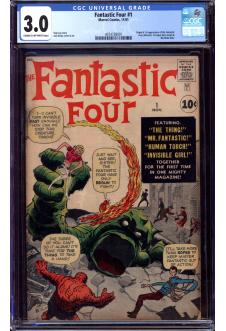 FANTASTIC FOUR #1 CGC 3.0 CR/OW PAGES front cover