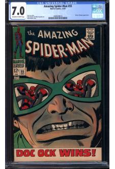 AMAZING SPIDER-MAN #55 CGC 7.0 OW/WH PAGES front cover