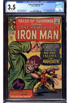 TALES OF SUSPENSE #55 CGC 3.5 OW/WH PAGES front cover